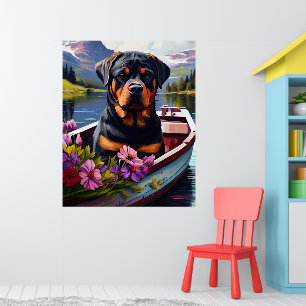 Poster Rottweiler em um remo: Uma aventura cênica