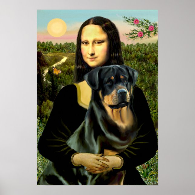 Póster Rottweiler ( nº 3) - Mona Lisa (Frente)
