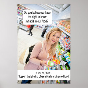 Póster Rotulagem da comida genetically projetada!