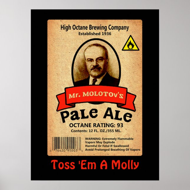 Poster Rótulo de Ale Pale do Sr. Molotov (Frente)
