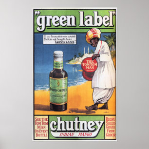 Poster Rótulo Verde CHUTNEY INDIAN MANGO Anúncio da Com