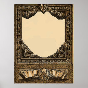 Póster Rótulo Vinho Antigo Adicionar Texto