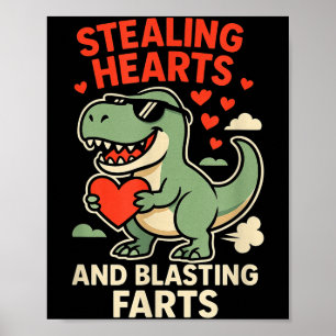 Poster Roubando Corações E Explodindo Fartos Trex Criança