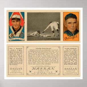 Poster Roubando segundos senadores Basebol 1912
