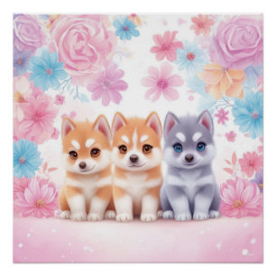 Póster Rouco Kawaii Pair Wall Art & Poster