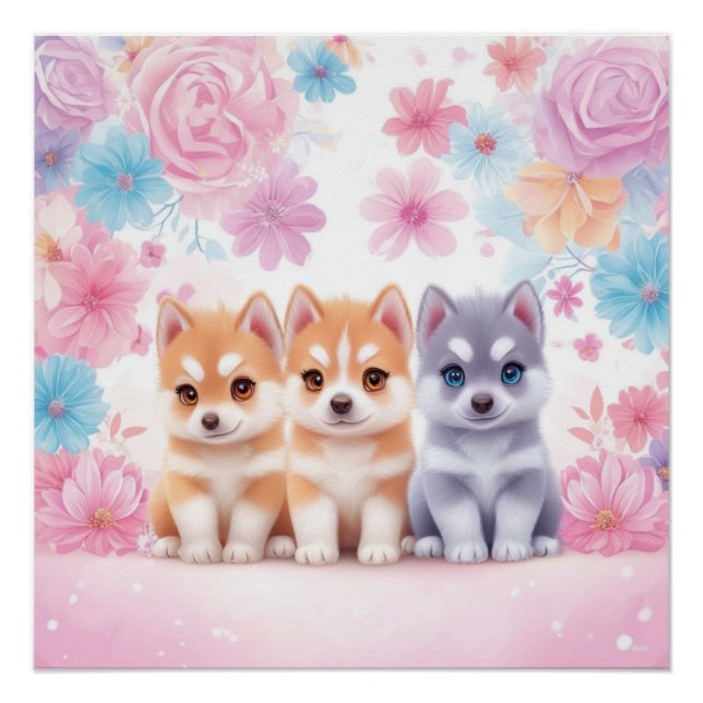 Póster Rouco Kawaii Pair Wall Art & Poster (Frente)