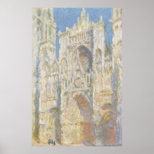 Póster Rouen Cathedral West Facade Sunlight por Monet