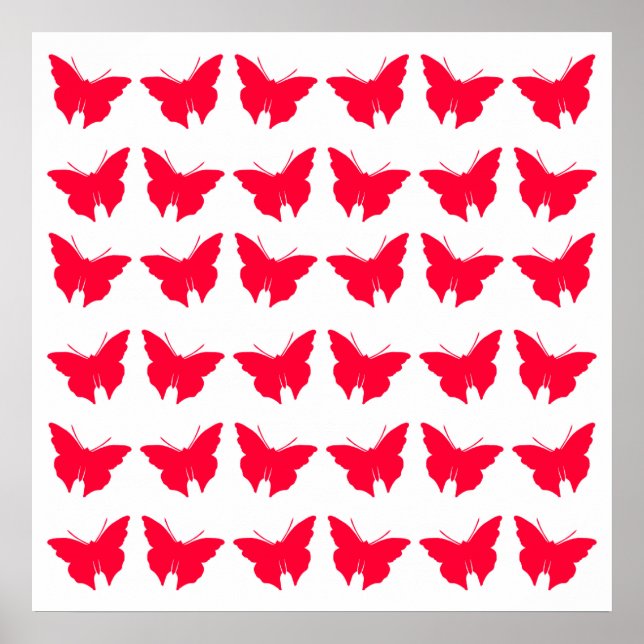 Póster Rouge Bold Butterflies (Frente)