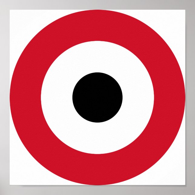 Póster Roundel da Força Aérea do Egito (Frente)