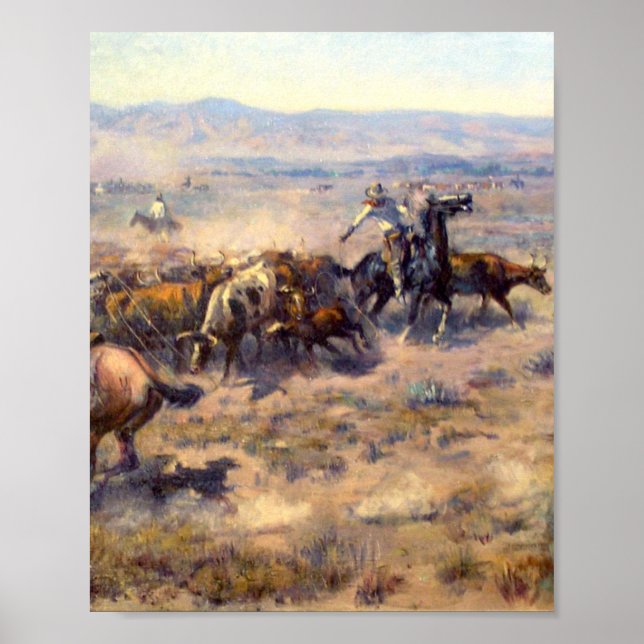 Poster Roundup 1913 - Charles Marion Russell (Frente)