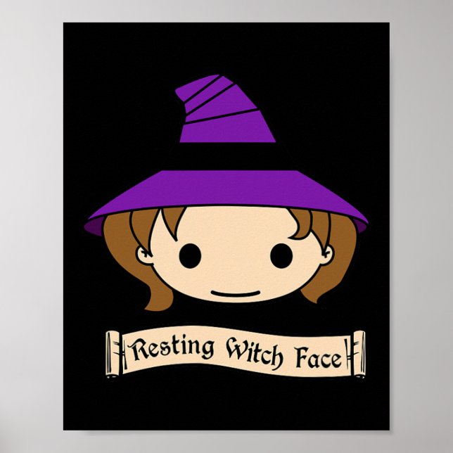 Poster Roupa de Bruxa Descansada de Halloween (Frente)