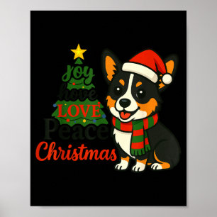 Poster Roupa de Corgi Tri Color Pjs Alegria Esperança Amo