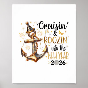 Poster Roupa de Cruisin' Bebendo Ano Novo 2026 2