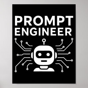 Poster Roupa de Engenheiro de Prompt Piada de Tecnologia