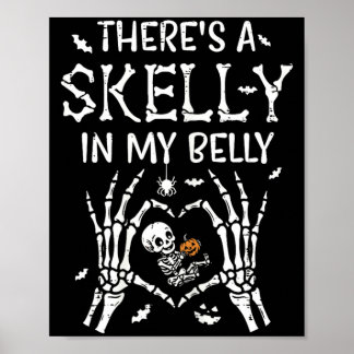 Poster Roupa de gravidez de Halloween Skelly Belly