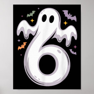 Poster Roupa de Halloween engraçada de 6 fantasmas meme c