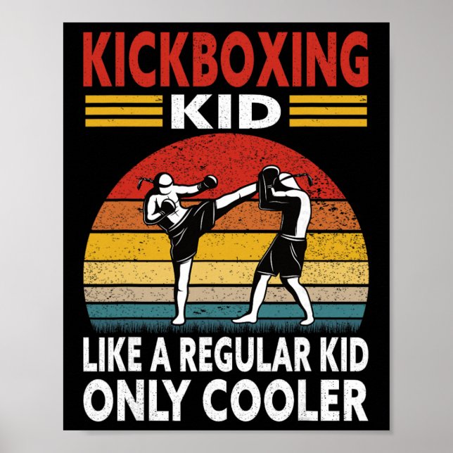Poster Roupa de Kickboxer Infantil Engraçado - Kickboxing (Frente)