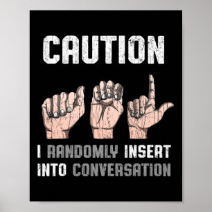 Poster Roupa de linguagem de sinais Sensibilização para s