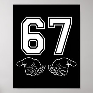 Poster Roupa de meme engraçado 67 Seis Sete Halloween Ger