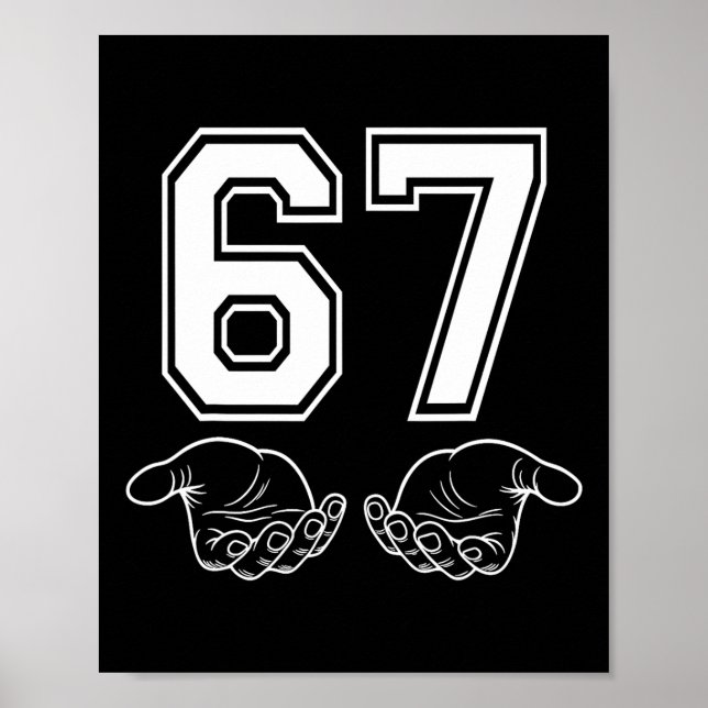Poster Roupa de meme engraçado 67 Seis Sete Halloween Ger (Frente)