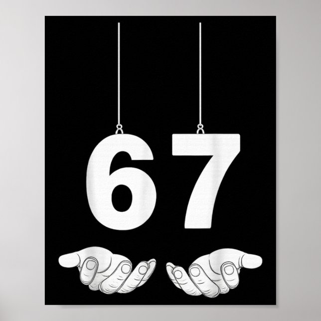 Poster Roupa de meme engraçado 67 Seis Sete Halloween Ger (Frente)