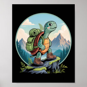 Poster Roupa De Mochila De Tartaruga Para Natureza Exteri
