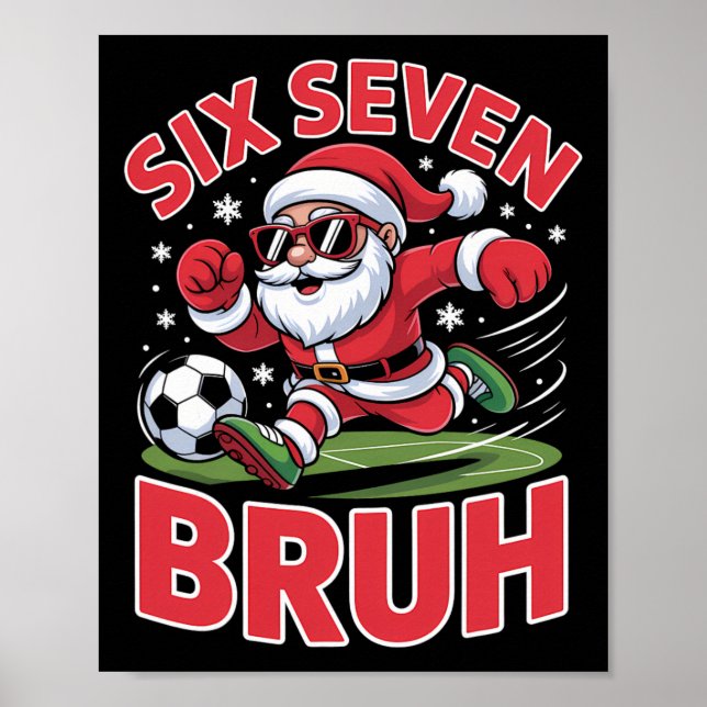 Poster Roupa de Natal engraçada 67 Meme Bruh Futebol Papa (Frente)