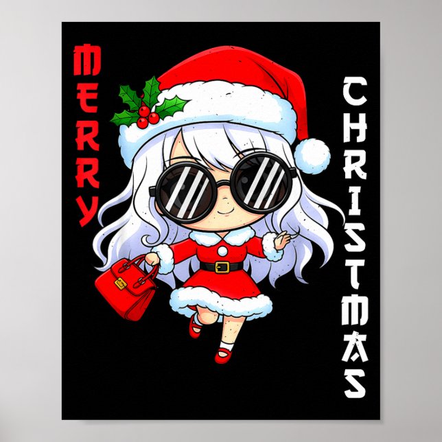 Poster Roupa de pijama de Natal de anime fofa, traje engr (Frente)