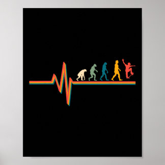 Poster Roupa de Skateboard Vintage Evolução Skater Skate