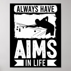 Poster Roupa De Snooker Para Adultos Sempre Tem Objetivos