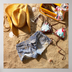 Póster Roupa deixada atrás na praia