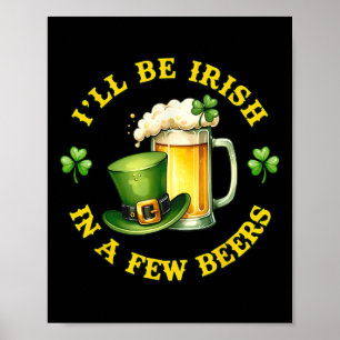 Poster Roupa do Dia de São Patrício Irlandês em Algumas C