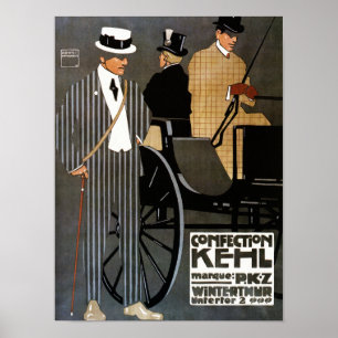 Poster Roupa dos cavalheiros de Kehl do doce