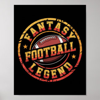 Poster Roupa engraçada de jogador de futebol Fantasy - Fa