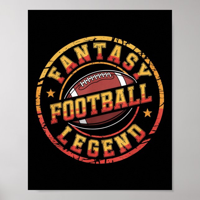 Poster Roupa engraçada de jogador de futebol Fantasy - Fa (Frente)