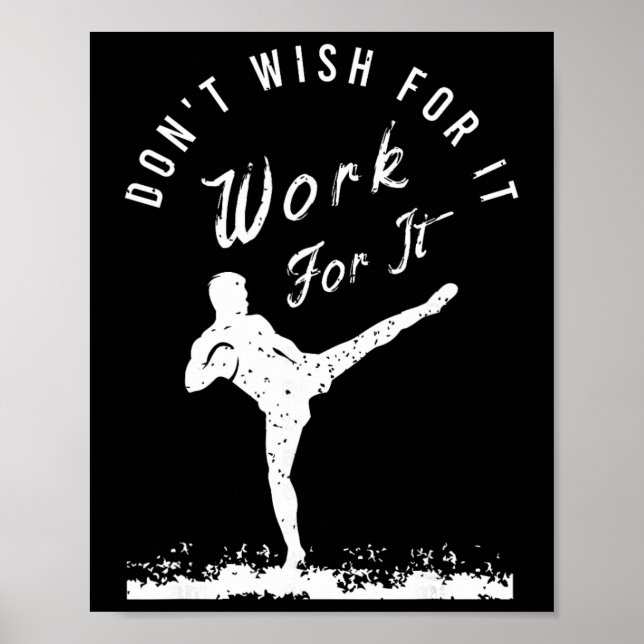 Poster Roupa engraçada de kickboxing para um kickboxer _3 (Frente)
