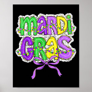 Poster Roupa engraçada para desfile de Mardi Gras Chapéu