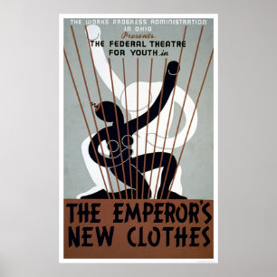 Poster Roupa nova dos imperadores WPA 1937
