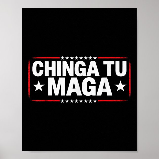 Poster Roupas Anti-Protesto Declaração Chinga Tu (Frente)