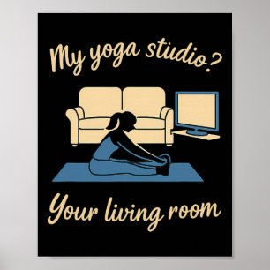 Poster Roupas Ativas de Yoga em Casa Meu Estúdio de Yoga