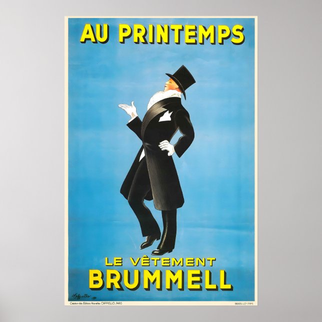 Poster Roupas Brummell na Moda Masculina de Primavera (Frente)