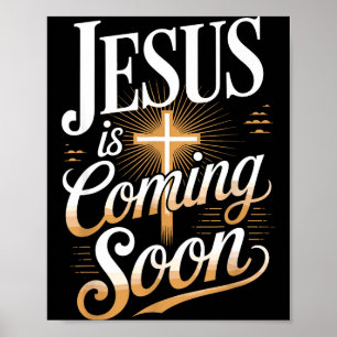 Poster Roupas Cristãs Ousadas Jesus Está Chegando Em Brev