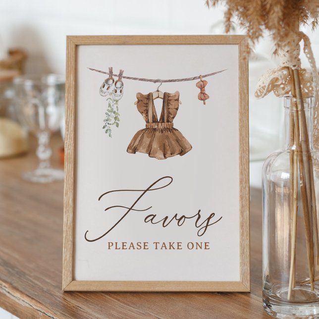 Poster Roupas de Bebê Boho Menina Presentes para Chá de B (Criador carregado)