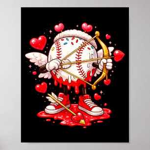 Poster Roupas de Cupido Beisebol Gotejamento Sorvete Juve