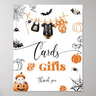 Poster Roupas de halloween Little Boo varal de roupas car