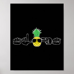 Poster Roupas de Língua de Sinais Asl Praia Surdos Sinali