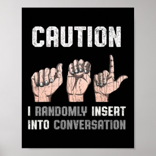 Poster Roupas de Língua de Sinais Conscientização de Surd