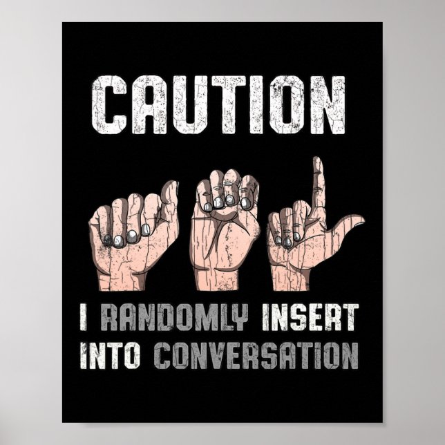 Poster Roupas de Língua de Sinais Conscientização de Surd (Frente)