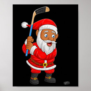 Poster Roupas de Natal do Papai Noel para Jogador de Hóqu