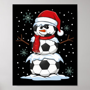 Poster Roupas de Natal Futebol Byll Snowman Engraçado Nat